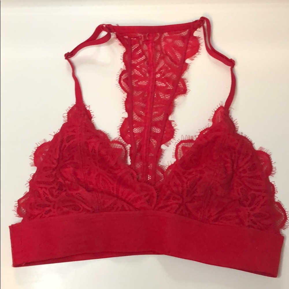 PINK red bralette